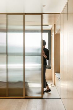 LIFE micro-apartments in Seoul form "blank canvas for tenants" Micro Apartments, Micro Apartment, Fluted Glass, Sliding Doors Interior, Couples Therapy, Room Partition, Seoul South Korea, Space Saving Furniture, Blank Canvas