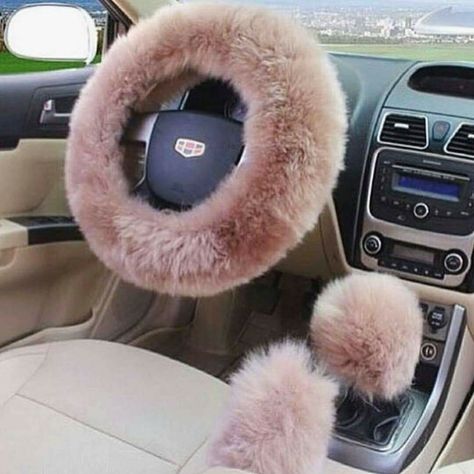 Pink Car Interior, Fuzzy Steering Wheel Cover, Girly Car Accessories, Car Wheels Rims, Girly Car, Car Essentials, Camaro Rs, Ac Cobra, Car Goals