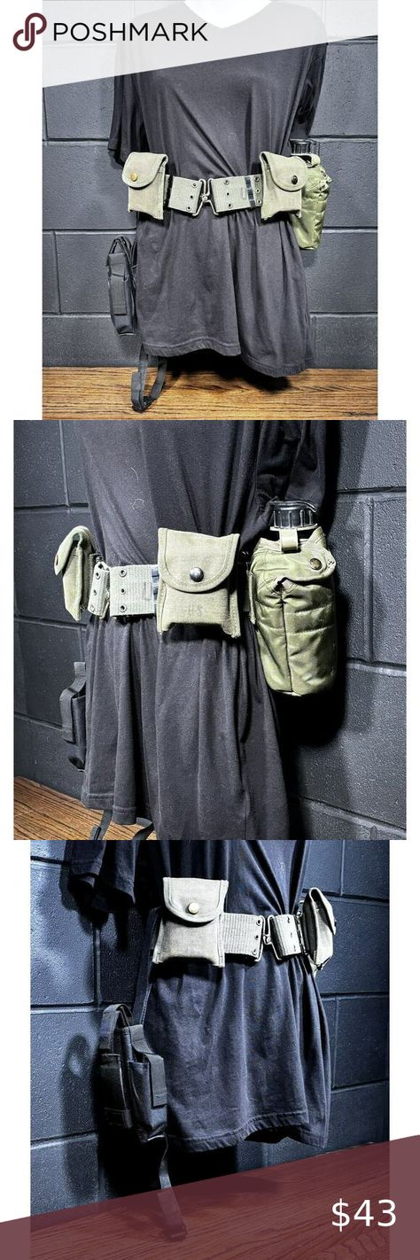 Military Issue Belt Canteen Pouches Holster Flashlight Flashlight, Pouch, Signs, Outfit Inspo, Plus Fashion, How To Wear, Fashion Tips, Fashion Trends, Clothes Design