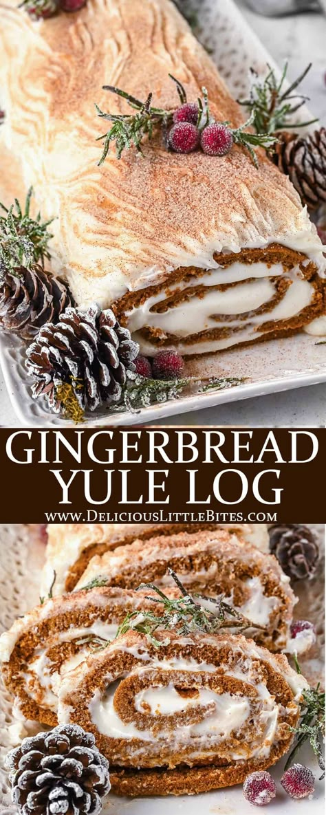 Yule Log Recipe Christmas, Yule Baking Recipes, Yule Log Cake Flavors, Eggnog Yule Log, Yule Log Dessert, Christmas Pastries Ideas, Pagan Yule Recipes, Christmas Yule Log Cake Recipe, Easy Yule Log Cake Recipe