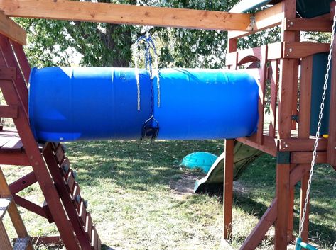 If you have ever priced a Play set tunnel, you know they are $500 + minimum. I constructed this for about $20!  Parts List: 10-  1 Diy Kids Playground, Backyard Playset, Build A Playhouse, Diy Playground, Kids Outdoor Play, Playground Design, Backyard Playground, Backyard Play, Kids Play Area