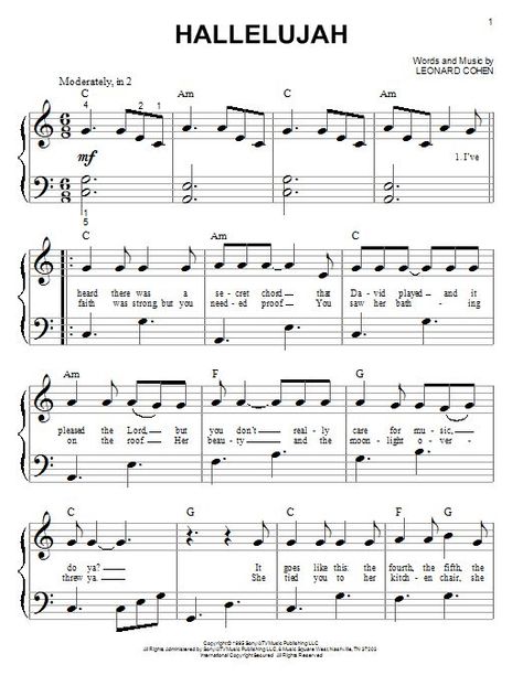 Hallelujah Sheet Music | Leonard Cohen | Big Note Piano | Easy piano sheet music, Easy sheet music, Piano sheet music free Hallelujah Sheet Music Piano, Zither Sheet Music, Hallelujah Piano Sheet Music, Hallelujah Sheet Music, Leonard Cohen Hallelujah, Accordion Sheet Music, Piano Music Easy, Beginner Piano Music, Notes Piano