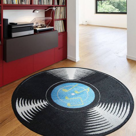 Vinyl Disc Rug, Vinyl Record Rug, Moodboard Presentation, Record Rug, Kid Rug, Music Rug, Funky Rug, Tufting Rugs, Fun Rugs