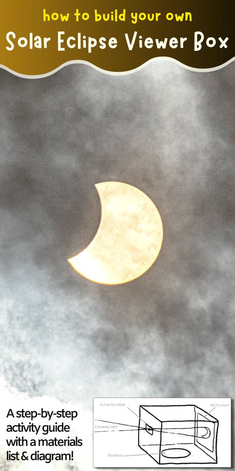 Build Your Own Solar Eclipse Viewer Box: a step by step guide! How To Make Solar Eclipse Water, Eclipse Viewer How To Make, Solar Eclipse Box Viewer, Solar Eclipse Activity Kinder, Earth Science Classroom, Solar Eclipse Viewer, Lab Activities, Easy Science Experiments, Easy Science