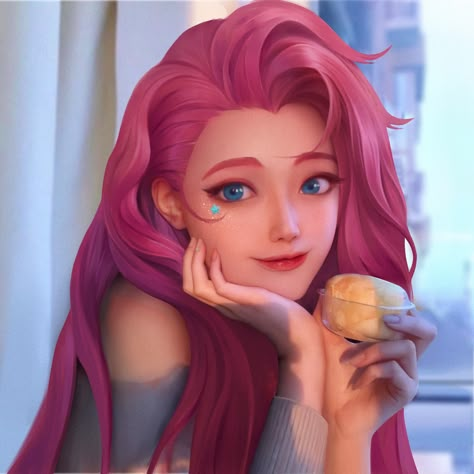 ArtStation - seraphine, Heng yue Seraphine Lol, Seraphine League Of Legends, Legend Images, Champions League Of Legends, 3d Karakter, Wild Rift, Girl With Pink Hair, League Of Legends Characters, Lol League Of Legends