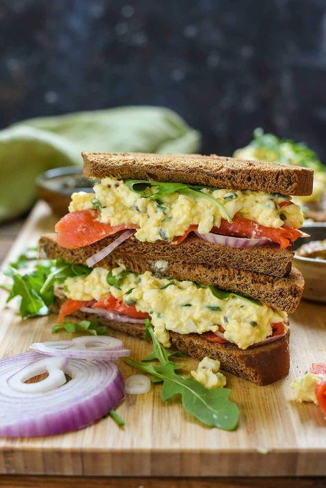 Salmon Salad Sandwich Recipes, Salmon Egg Salad, Salmon Salad Sandwich, Ohio Food, Keto Egg Salad, Smoked Salmon Sandwich, Smoked Salmon Salad, Egg Salad Sandwich, Salmon Eggs