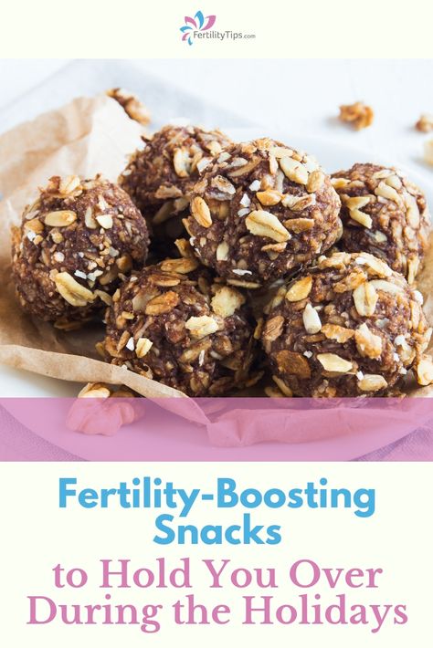 On-the-go snacks to enjoy over the holiday season that may help boost men and women's  fertility levels. Trail Mix Recipes, Anti Oxidant Foods, Fertility Foods, Raw Pumpkin Seeds, Fertility Health, Fertility Diet, Protein Bites, Iron Rich Foods, Healthy Advice