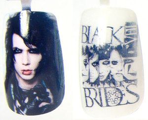 black veil brides nail art Brides Nail Art, Andy Sixx, Ashley Purdy, Bride Nails, Veil Brides, I Love Nails, Black Veil Brides, Black Veil, Art How