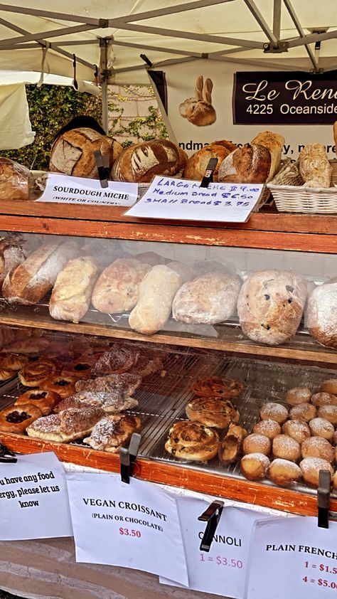 bakery Bakery Farmers Market, Sourdough Farmers Market, Bread To Sell At Farmers Market, Bread Display Ideas Farmers' Market, Selling Bread Farmers' Market, Opening A Bakery, Food Words, Culinary Arts, Farmers Market