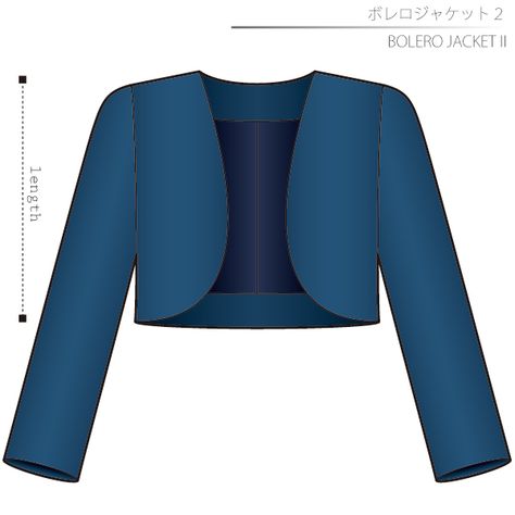 Long Sleeve Bolero Pattern, Diy Bolero, Bolero Jacket Pattern, Bolero Sewing Pattern, Drcos Patterns, Short Jacket Pattern, Denim Bolero Jacket, Fashion Scarf Tying, Crop Jacket Pattern