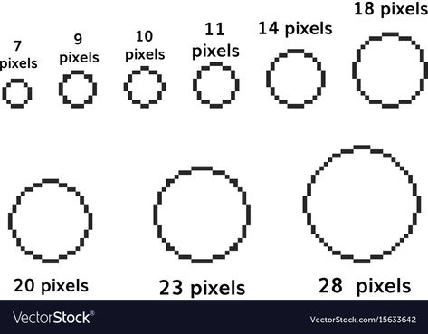 Pixel Circle Chart, Circle Pixel Pattern, Minecraft Round Windows Design, Circle Template Minecraft, Pixel Art Pattern Circle, Circle Pattern Minecraft, Minecraft Circle Template, Round Minecraft House, Minecraft Circle Window