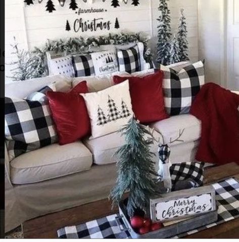 Black And White Buffalo Plaid Christmas Decor, Black White And Red Christmas Decor, Red Black And White Christmas Decor, Black Buffalo Plaid Christmas Decor, Christmas Plaid Decor, Red And Black Christmas Decor, Buffalo Plaid Christmas Decor, Red Christmas Decor, Plaid Christmas Decor