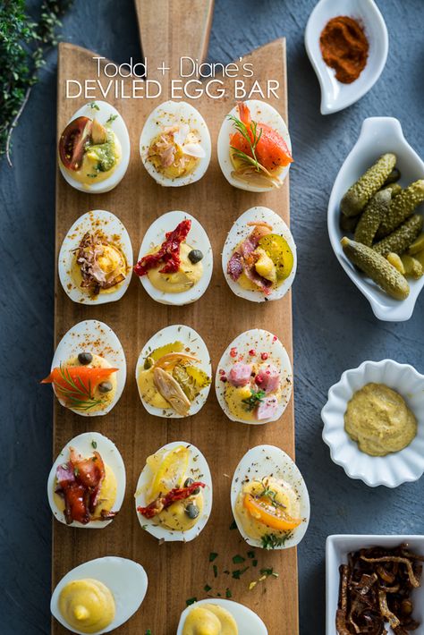 Deviled Eggs Recipe for Deviled Egg Bar Party! | @whiteonrice Easy Deviled Egg Recipe, Deviled Egg Recipe, Deviled Eggs Recipe Easy, Devilled Eggs Recipe Best, Devilled Eggs, Mini Hamburgers, Best Deviled Eggs, Deviled Eggs Easy, Egg Recipe