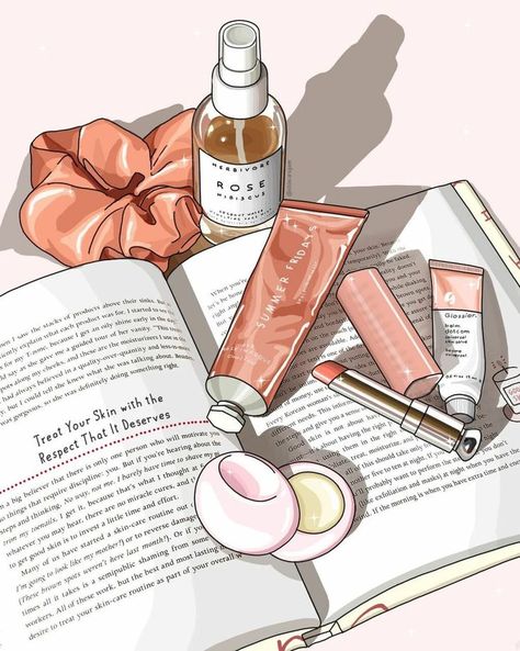 Beauty Illustration Skin Care, Layout Insta, Kate Spade Perfume, Spa Marketing, Spa Interior, Beauty Illustration, Girly Art Illustrations, Beauty Photos, Med Spa