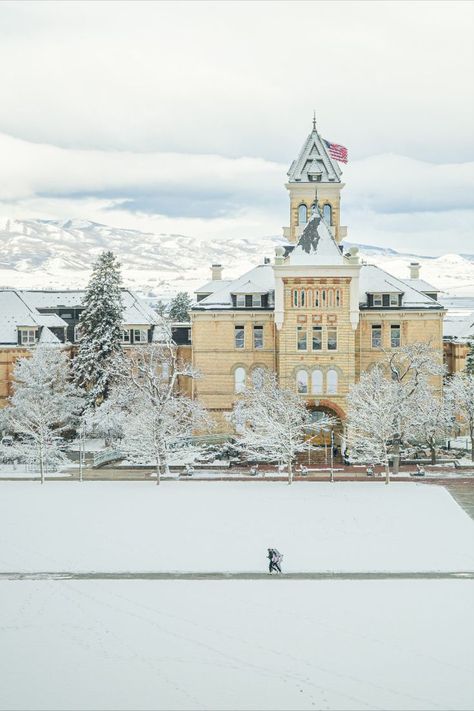 Old Main Building, A, Aggies, Utah State, Utah State University, Old Main, Snow, Logan, Utah, Campus, Graduate School, Grad School, Pretty Campus Student Orientation, Utah State University, Logan Utah, Utah State, Grad Student, Academic Research, University Campus, State College, Grad School