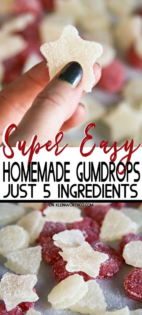 Homemade Gumdrops, Gumdrop Recipe, Shortbread Bites, New Year's Desserts, Christmas Delights, Vegan Candies, Treats Recipes, Favorite Dessert, Mouthwatering Recipes