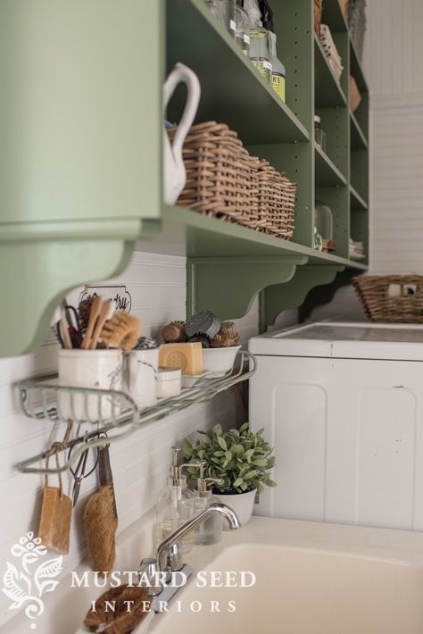 Lemon Laundry Room, Cottage Laundry Room Ideas, Cottage Style Laundry Room, Vintage Laundry Room Ideas, Cottagecore Laundry Room, Outdoor Laundry Rooms, Outdoor Laundry, Vintage Laundry Room Decor, Barn House Interior