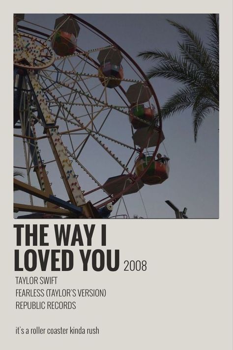 THE WAY I LOVED YOU TRACK POLAROID TAYLOR SWIFT Songs Polaroid, Polaroid Songs, Song Polaroid, Song Cards, Taylor Swift Pink, Taylor Swift Discography, I Love You Song, Song Posters, Love Yourself Lyrics