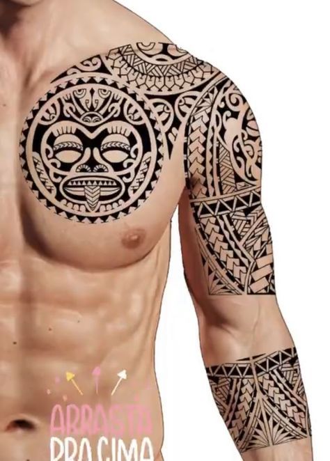 Polynesian Tattoo Sleeve, Tiki Tattoo, Forearm Band Tattoos, Polynesian Tattoo Designs, Maori Tattoo Designs, Cool Forearm Tattoos, Geometric Tattoo Design, Tatuaje A Color, Turtle Tattoo