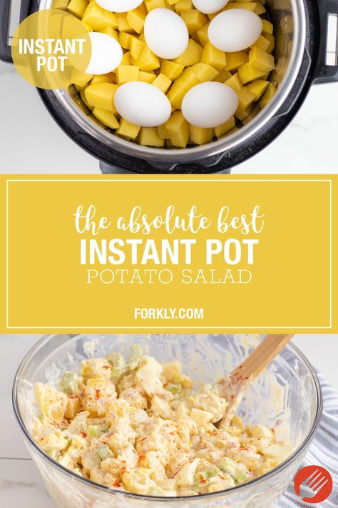 Instant Pot Egg Salad Recipe, Instant Pot Potato Salad With Egg, Instant Pot Potatoes For Potato Salad, Instant Pot Potato Salad Russet, Potato Salad With Instant Potatoes, Pressure Cooker Potato Salad, Instapot Potato Salad, Potato Salad Instant Pot, Basic Deviled Eggs Recipe