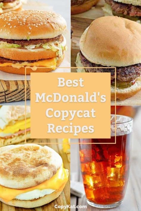 Mcdonalds Big Mac, Mcdonalds Copycat Recipes, Burger Recipes Seasoning, Classic Hamburger, Mcdonalds Recipes, Smoothies Breakfast, Mcdonalds Breakfast, Egg Mcmuffin, Drinks Smoothies