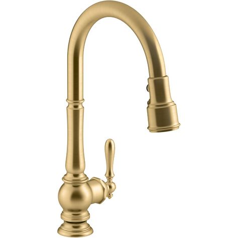 K-99259-SN,VS,CP Kohler Artifacts® Pull Down Single Handle Kitchen Faucet & Reviews | Wayfair Kohler Artifacts, Smart Faucet, Touchless Kitchen Faucet, Kohler Kitchen, Touchless Faucet, Pull Down Kitchen Faucet, Retractable Hose, Bar Faucet, Single Handle Kitchen Faucet