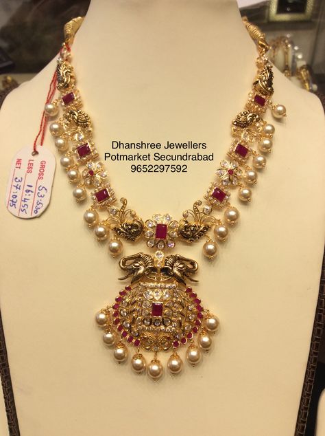 Call or WhatsApp- 9652297592 Necklace In 40 Grams Gold, 40 Grams Gold Necklace Designs, 40 Grams Gold Haram Designs, 40grams Gold Haram, Gold Haram Designs, Gold Haram, Haram Designs, Bridal Jewellery Inspiration, Bridal Diamond Necklace