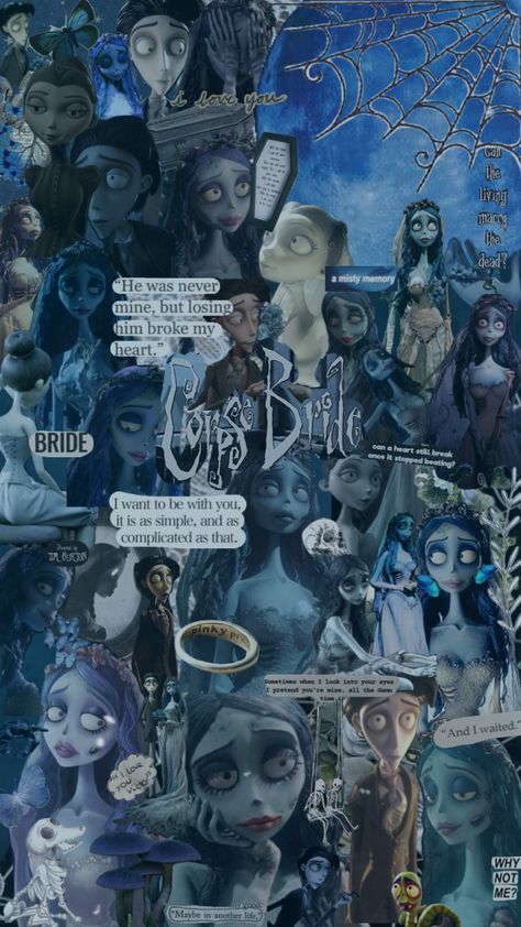 corpse bride!! 💙 #corpsebride #corpsebridemovie #corpsebridecollage #corpsebridemily #corpsebrideaesthetic #corpsebrideemily #corpsebridevictor Emily Corpse Bride Aesthetic Wallpaper, A Corpse Bride Wallpaper, Crops Bride Wallpaper, Corpse Bride Collage Wallpaper, Corpse Bride Wallpaper Ipad, The Crops Bride, Corpse Bride Matching Wallpaper, Corps Bride Wallpapers, Corse Bride Wallpaper