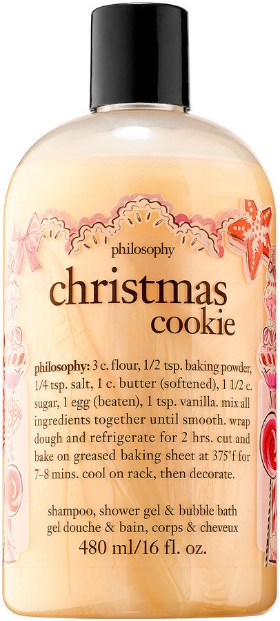 Christmas Cookie Shampoo, Shower Gel & Bubble Bath Cookie Body Wash, Philosophy Christmas, Christmas Cookie Dough, Philosophy Shower Gel, Philosophy Products, Natural Beauty Diy, Bath Gel, Bath And Body Care, Bubble Bath