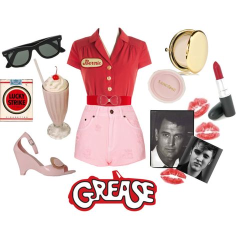 "Grease: Rizzo" by dandelionapril Grease Party Outfits, Grease Inspired Outfits Pink Ladies, Rizzo Grease Outfit, Rizzo Grease Costume, Grease Outfits Ideas, Grease Inspired Outfits, Halloween Costumes Pirate, Rizzo Grease, Grease Style