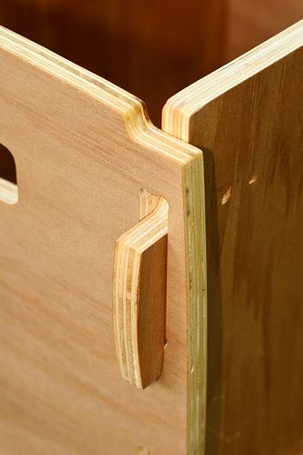 Plywood CNC Box, Joint Detail | Made from discount Agathis p… | Flickr Timber Joints, Plywood Diy, Cnc Furniture Plans, Cnc Router Projects, Plywood Projects, Plywood Boxes, Cnc Furniture, Flat Pack Furniture, Wood Joints