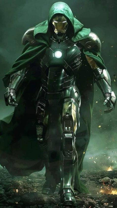 Dr Doom Iron Man, Iron Man 3 Wallpaper, Dr Doom Wallpaper, Doctor Doom Art, Doctor Doom Marvel, Comic Book Villains, Iron Man Comic, Dr Doom, Marvel Superheroes Art