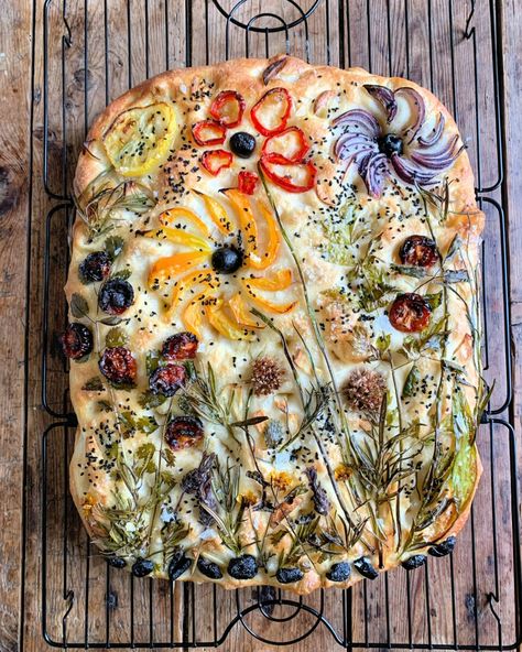 Sourdough Focaccia, Cottagecore Food, Bread Art, Focaccia Bread, Dried Cherries, Sourdough Recipes, Pumpkin Bread, Bread Dough, Pretty Food