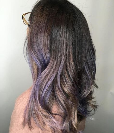 Lilac and lavender ombre hair color Brown Lowlights In Blonde Hair, Lowlights In Blonde Hair, Lavender Hair Ombre, Brown Lowlights, Lavender Ombre, Brown Ombre Hair Color, Ombre Hair Color Ideas, Best Ombre Hair, Blonde Dye