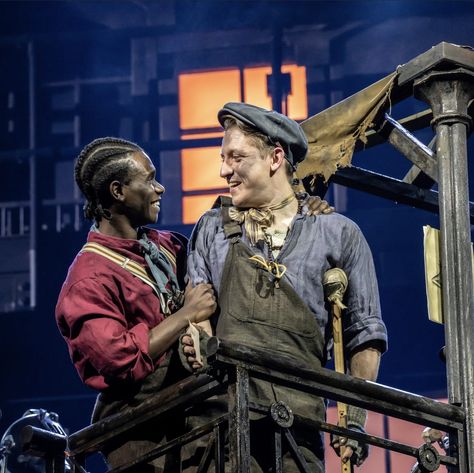 Newsies West End, Newsies London, Newsies Uk, Maxwell Aesthetic, Universe City, Broadway Aesthetic, Eva Noblezada, Musical Aesthetic, Newsies Broadway