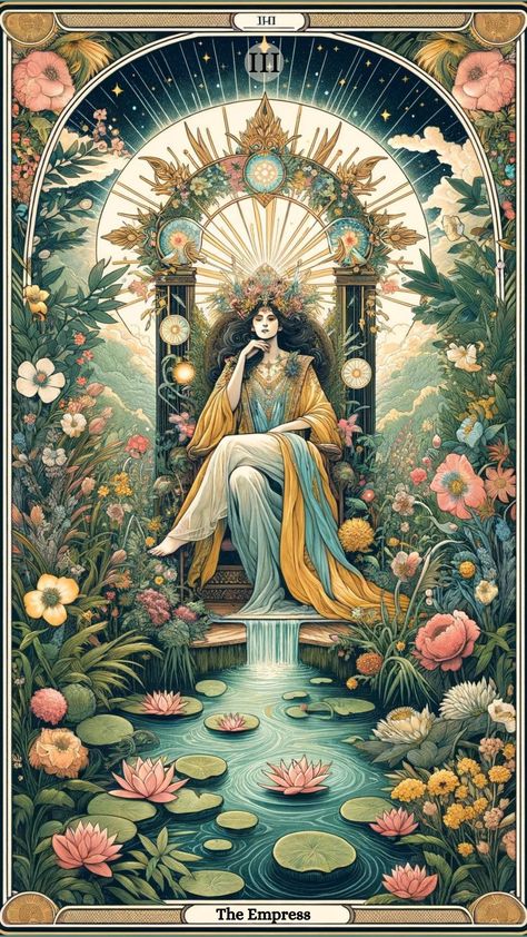 Discover the Empress tarot card meaning, a symbol of nurturing, abundance, and femininity. Learn how it influences all aspects of your life!https://centerspirited.com/tarot/empress-card-meaning/ Empress Tarot Card Meaning, Tarot Cards Art Illustration, Kartu Tarot, The Empress Tarot, Empress Tarot Card, Empress Tarot, Tarot Significado, Online Tarot, Tarot Major Arcana