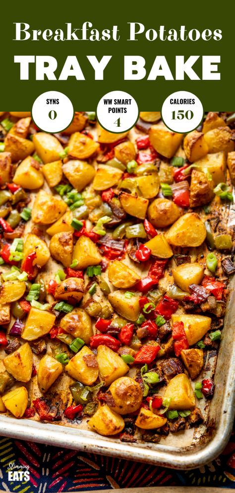 Syn Free Breakfast, Gluten Free Weight Watchers, Sheet Pan Breakfast, Syn Free Food, Egg Free Breakfast, Breakfast Hash, Bacon And Eggs, Breakfast Sweets, Breakfast Potatoes