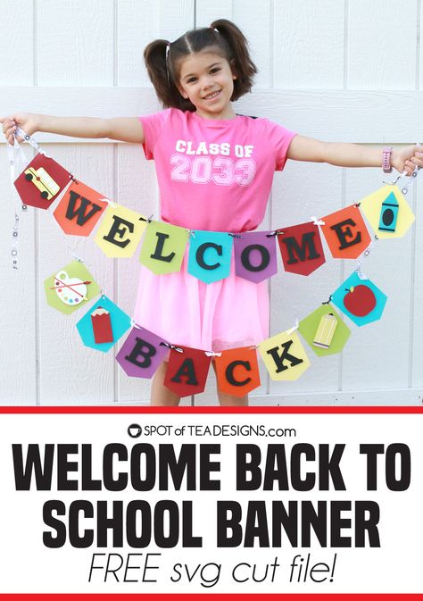 Cute Welcome Banner, Welcome Back To School Banner, Welcome Back To School Banner Printable, Welcome Back Banner Printable Free, Welcome Banner Printable, Welcome Home Cricut Banner, Back To School Crafts For Kids, Welcome Back Banner, Design Squad