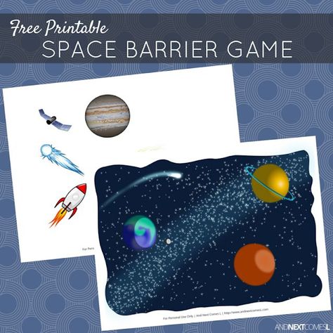 Free printable space themed barrier game for speech therapy #barriergames #speechtherapy #speech #freeprintables #languagedevelopment Slp Classroom, Play Prompts, Speech Therapy Free, Barrier Games, Oral Language Activities, Sensory Bin Ideas, Deaf Education, Felt Boards, Speech Therapy Games