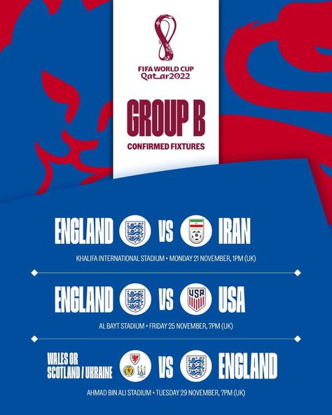 Group B. Group Stages World Cup Football Tournament 2022 In Qatar Fixtures World Cup Fixtures, Football Fixtures, Branding Identity Inspiration, World Cup Football, Cup Football, Football Tournament, Graphic Design Infographic, Social Media Advertising Design, Soccer Poster