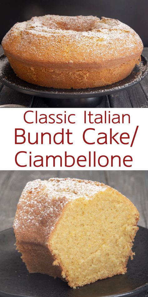 Simple Bundt Cake, Bundt Cake Recipe, Italian Recipes Dessert, Lemon Bundt Cake, Chantilly Cream, Italian Cake, Easy Italian, Bundt Cakes Recipes, Pound Cake Recipes