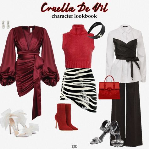 "Miserable, Darling, As Usual. Perfectly Wretched." - Cruella De Vil Cruella Deville Inspired Outfit Casual, Cruella Deville Outfit Ideas, Cruella Deville Aesthetic Outfit, Cruella Aesthetic Outfits, Cruella Outfit Ideas, Cruella Deville Inspired Outfit, Cruella Deville Outfit, Cruella Inspired Outfit, Cruella Deville Aesthetic