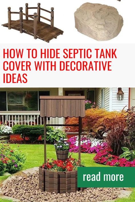 Well Cover Ideas Outdoor Diy, Hide Septic Tank, Landscaping To Hide Septic Covers, Fake Rock Covers, Well Pump Cover, Septic Tank Covers, Wishing Wells, Fake Rock, Landscaping With Boulders