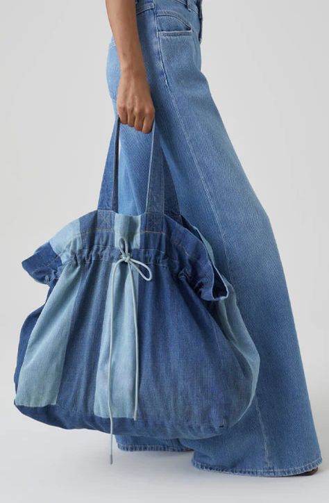 Tas Denim, Denim Bag Patterns, Diy Jeans, Upcycled Bag, Blue Denim Shirt, Denim Purse, Recycled Jeans, Recycle Jeans, Denim Tote Bags