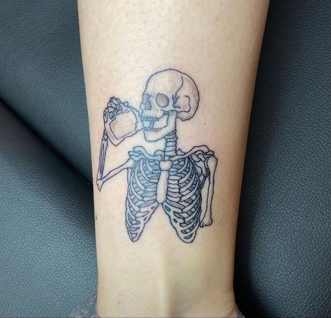 Beer Tattoo, Beer Tattoos, Skeleton Drinking, Skeleton, Beer, Tattoos, Quick Saves