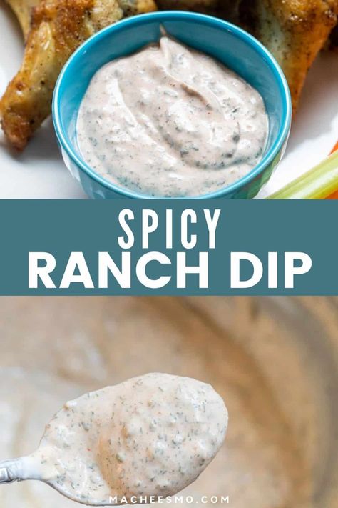 Spicy Ranch Dressing Recipe, Spicy Ranch Dip, Vegetable Dip Recipe, Spicy Ranch Dressing, Ranch Dip Recipe, Spicy Ranch, Ranch Dipping Sauce, Chipotle Ranch, Vegetable Dips