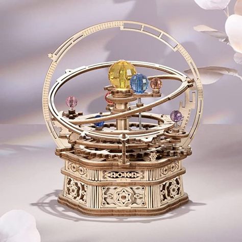 rotatable starry night mechanical music box 💫 Cool Desk Toys, Diy Music Box, 3d Wooden Puzzle, Wooden Music Box, Puzzle Crafts, Hobby Gifts, Model Building Kits, Diy Gifts For Friends, Birthday Gifts For Teens