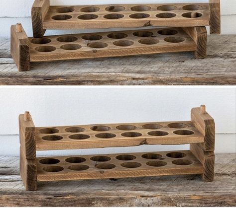 Egg Holder Wood, Egg Holder Diy, Wood Egg Holder, Decorative Eggs, Wood Eggs, Wood Scraps, Classic Farmhouse, Egg Storage, Chickadees