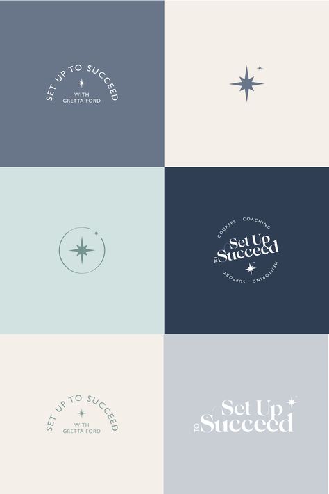 Begin Studio creates unique blue and cream-colored branding and pattern Logo Samples Inspiration, Brand Colour Pallete, Logo Colour Ideas, Colour Palette Business, Blue And Cream Branding, Blue Logo Design Ideas, Baby Blue Colour Palette, Blue Branding Design, Pink And Blue Branding