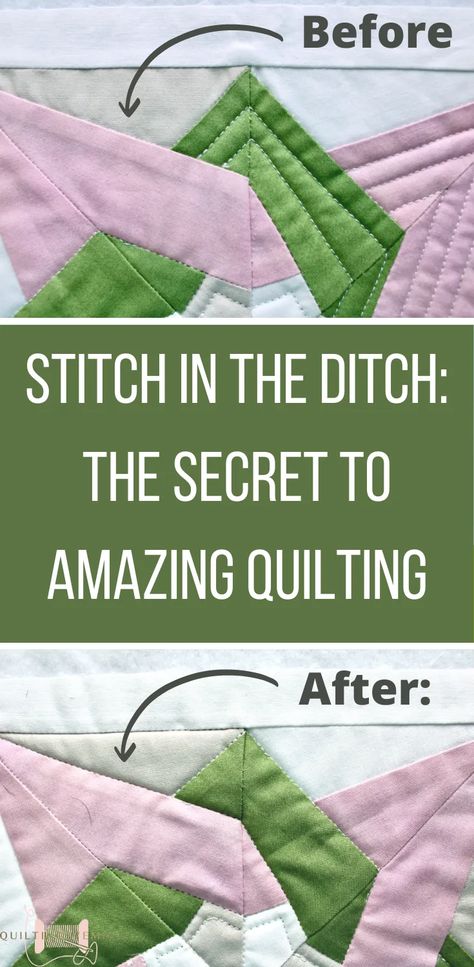 Hand Quilting Technique, Stitch In The Ditch, Quilting Stitch Patterns, Quilting Methods, Walking Foot Quilting, Colorful Hairstyles, Beginning Quilting, Sewing Machine Quilting, How To Stitch